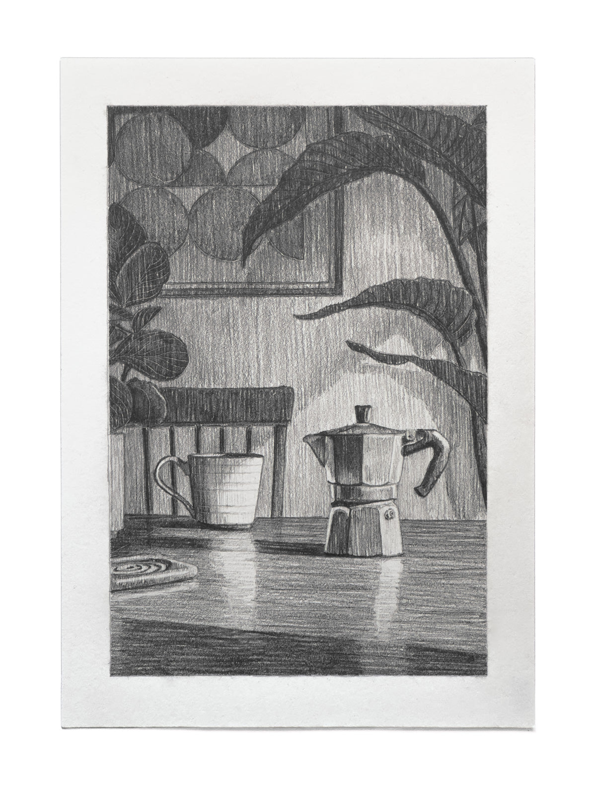 Morning Coffee - Original Drawing